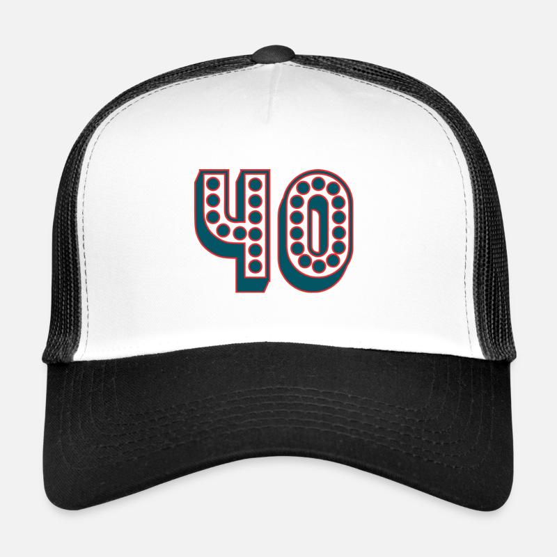 40. 40 ANS. 40e ANNIVERSAIRE. ANNIVERSAIRE 40 ANS. Casquette trucker 