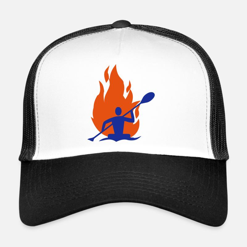 Canoe fire flame Trucker Cap