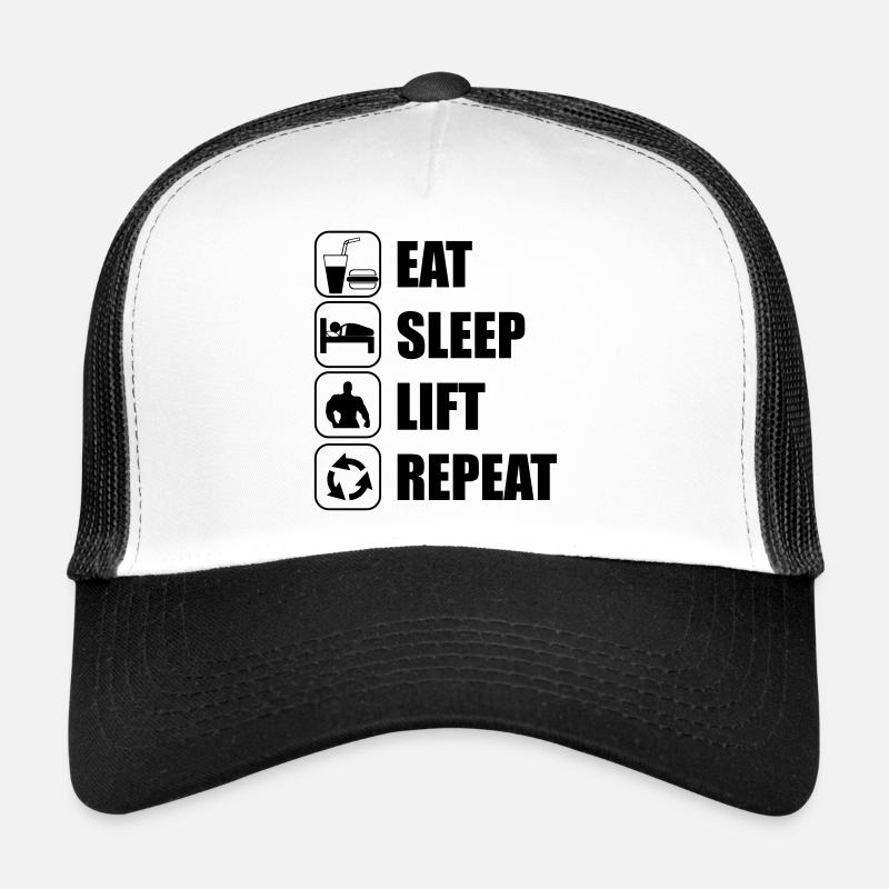 Eat Sleep Lift Repeat Casquette trucker 