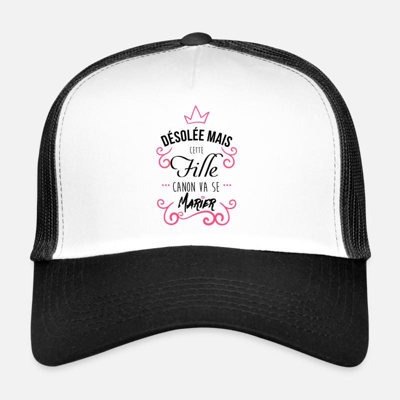 Fille canon - Casquette trucker  - blanc/noir
