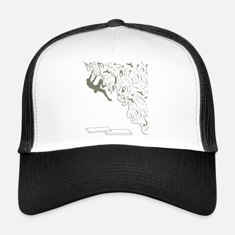Klettern Bouldern - Trucker Cap - Weiß/Schwarz
