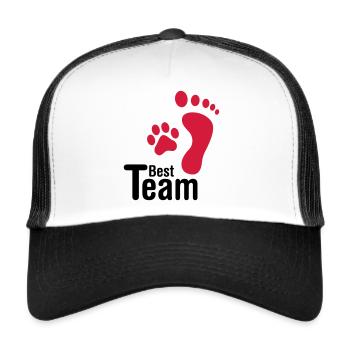 best team - Trucker Cap - Weiß/Schwarz - Vorne