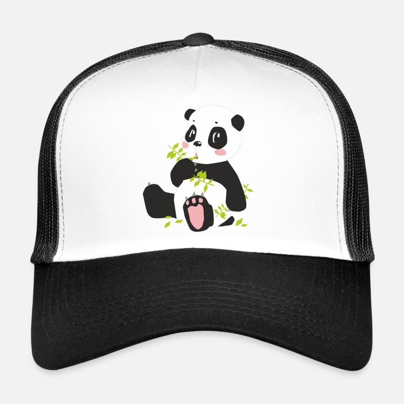 der niedliche Panda - Trucker Cap - Weiß/Schwarz