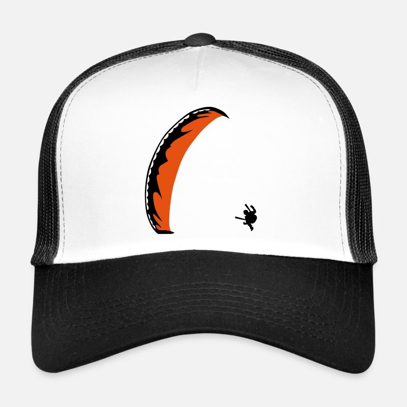 Gleitschirm Bodenspirale - Trucker Cap - Weiß/Schwarz