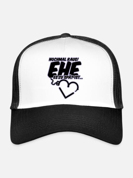 bachelor party wedding shower wedding - Trucker Cap - white/black - Front