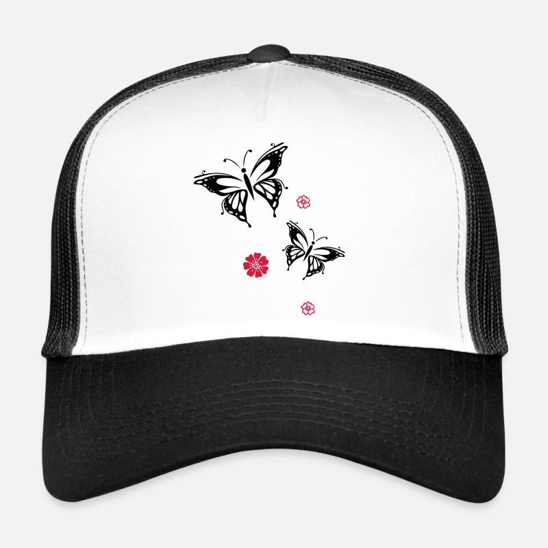 papillons fleurs fleurs insectes été Casquette trucker 