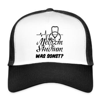 Medizinstudium Medizin Studium Geschenk - Trucker Cap - Weiß/Schwarz - Vorne