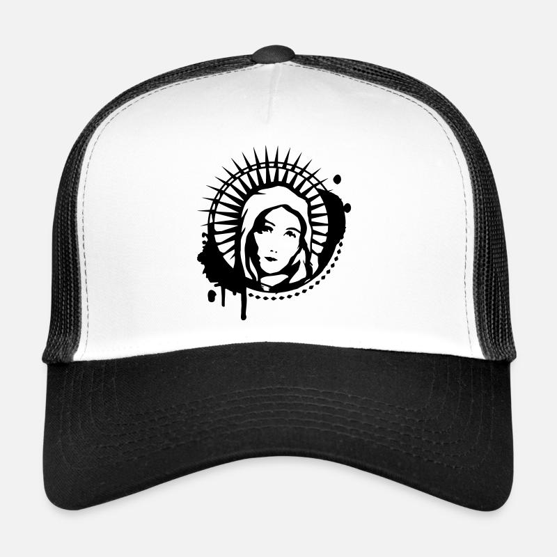 Maria Portrait Graffiti Schablone Trucker Cap