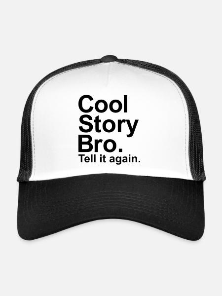 Cool story bro - Casquette trucker  - blanc/noir - Devant