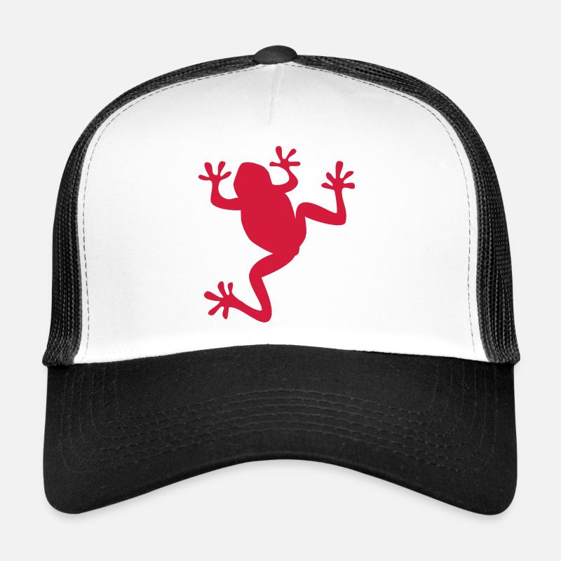 frosch amphibie tier - Trucker Cap - Weiß/Schwarz