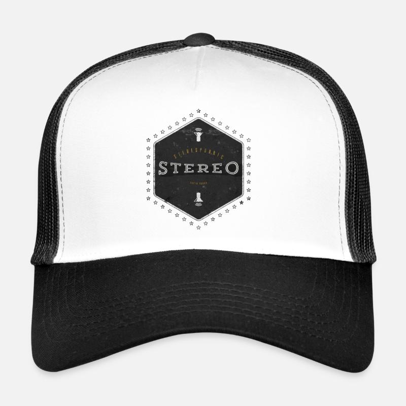Stéréo Super Son - Casquette trucker  - blanc/noir