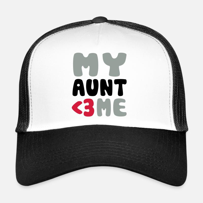 My aunt loves me - Trucker Cap - white/black