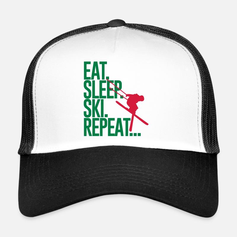 Eat. Sleep. Ski. Repeat... Trucker Cap