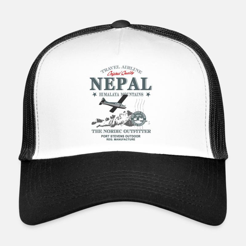Nepal - Trucker Cap - Weiß/Schwarz