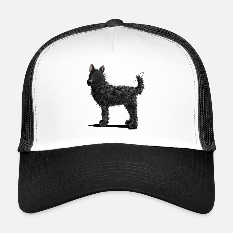Lustiger Kroatischer Schäferhund I Comic Hund - Trucker Cap - Weiß/Schwarz