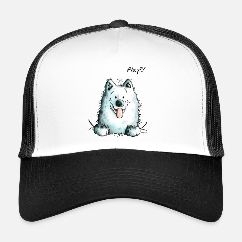 Samojede Play - Samojeden - Sabaka - Sobaka - Hund - Trucker Cap - Weiß/Schwarz
