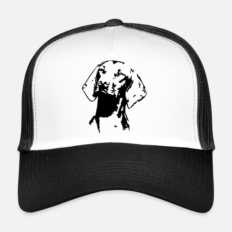 Magyar Vizsla head - Trucker Cap - white/black