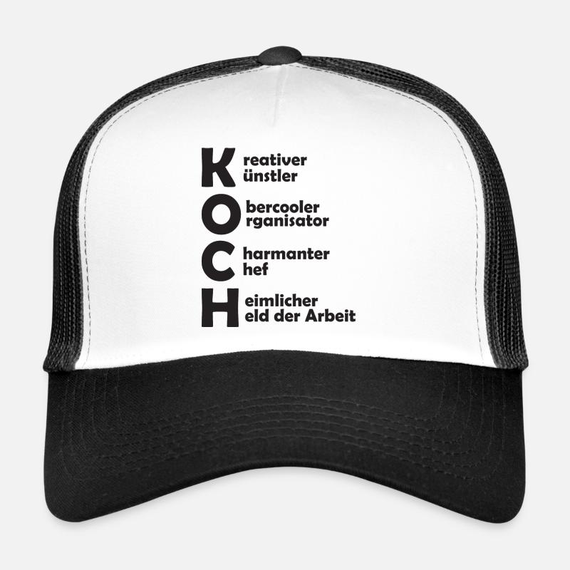 Koch Definition - Trucker Cap - Weiß/Schwarz