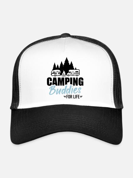 Campeur - Casquette trucker  - blanc/noir - Devant