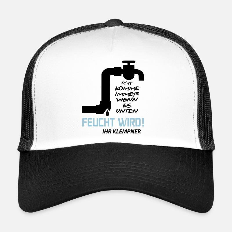 Klempner - Trucker Cap - Weiß/Schwarz