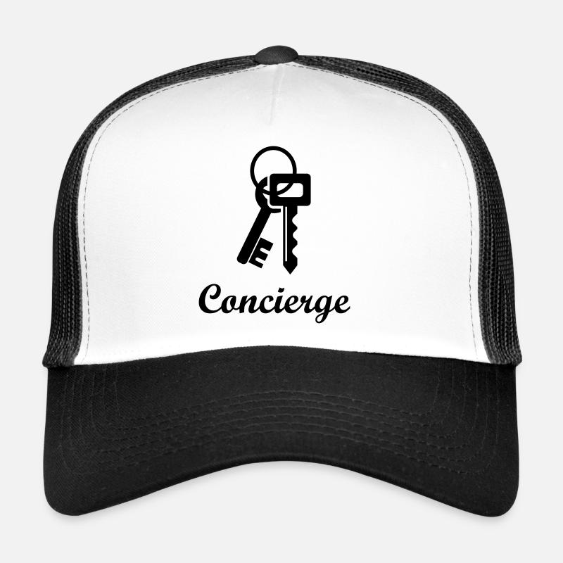 Concierge - Casquette trucker  - blanc/noir