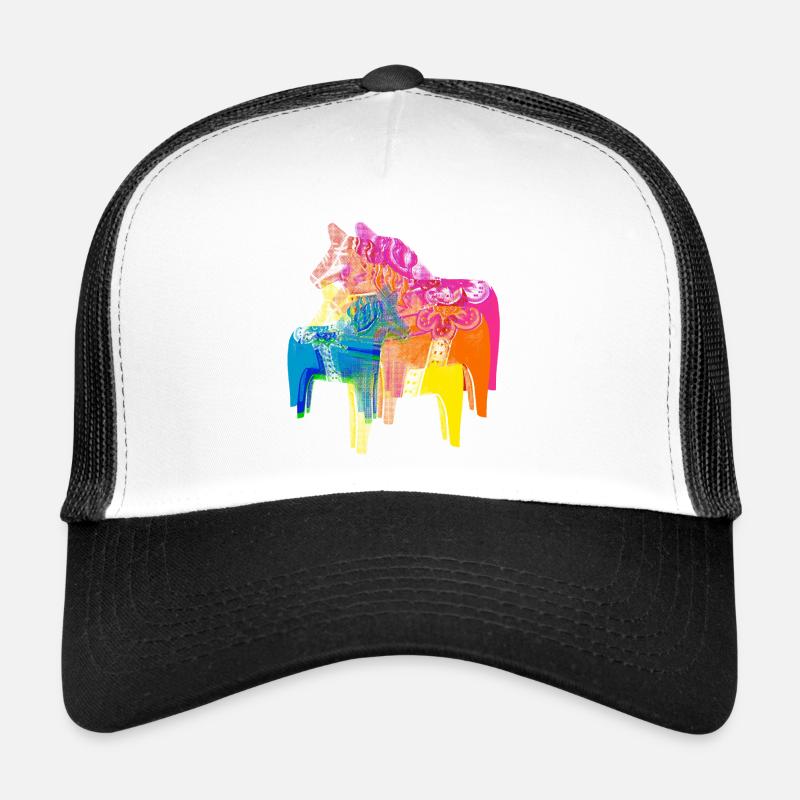 Pop Art Dala Pferde -Weihnachts Pulli Skandi Style Trucker Cap