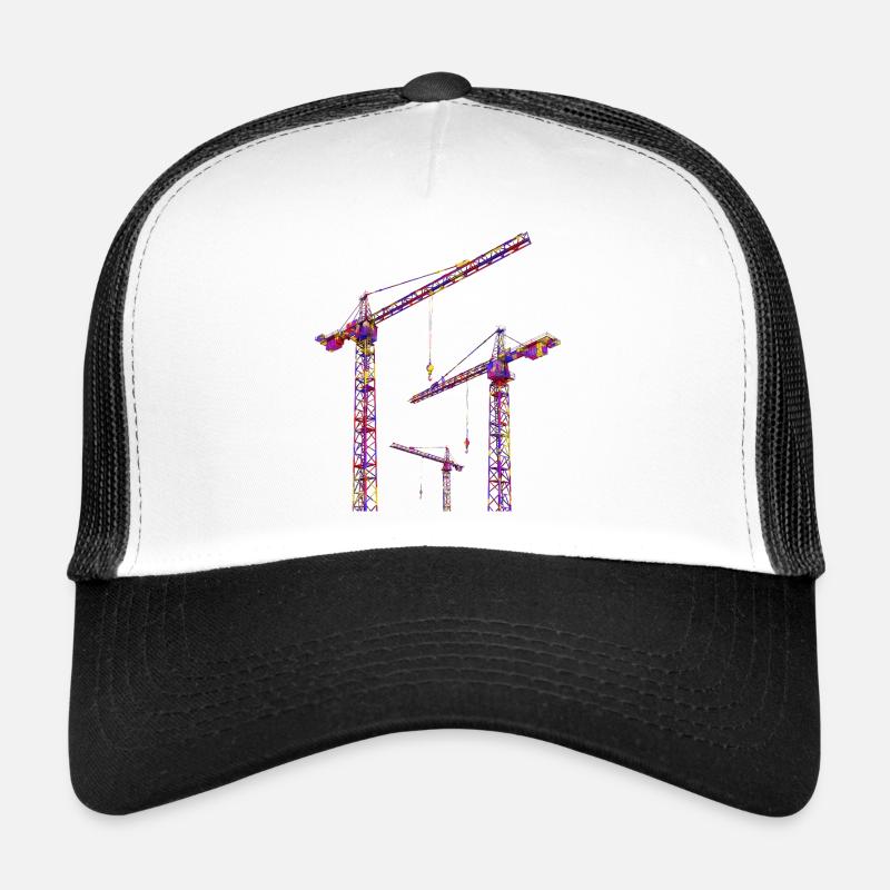 Construction cranes in bright colors Trucker Cap