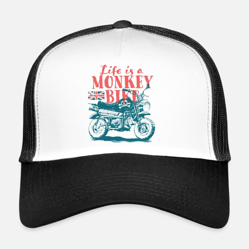 Life is a Monkey Bike Trucker Cap