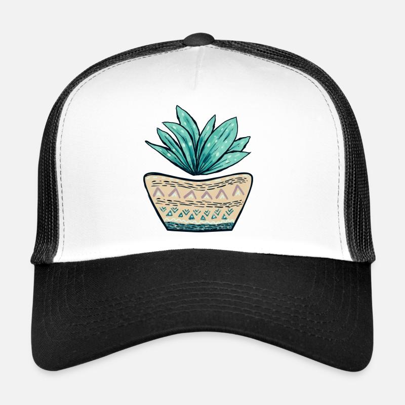 Sukkulenten Topf Muster Trucker Cap