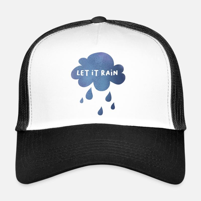 Let it rain cloud rain drop weather moody Trucker Cap