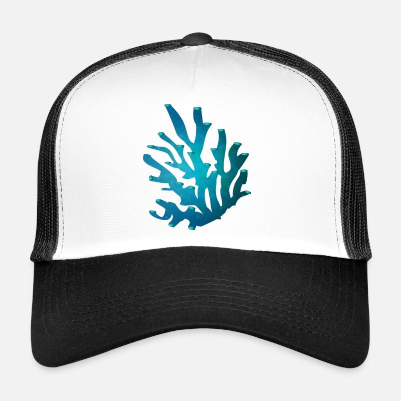 Corail à l’état de la - Casquette trucker  - blanc/noir