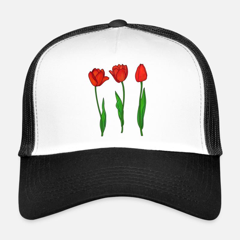 Red Tulips, Spring Trucker Cap