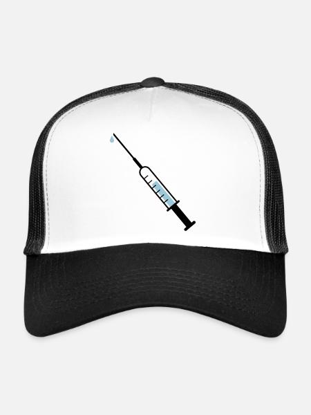 Médicament - Casquette trucker  - blanc/noir - Devant