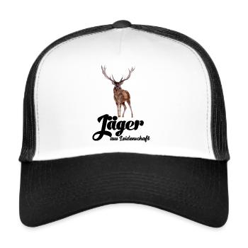Hunters out of passion Huntress hunting daddy hunting - Trucker Cap - white/black - Front