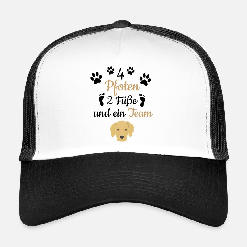 Golden Retriever Hundebesitzer Geschenkidee - Trucker Cap - Weiß/Schwarz
