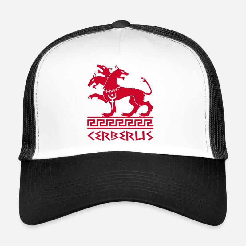 Chien cerbère rouge Casquette trucker 