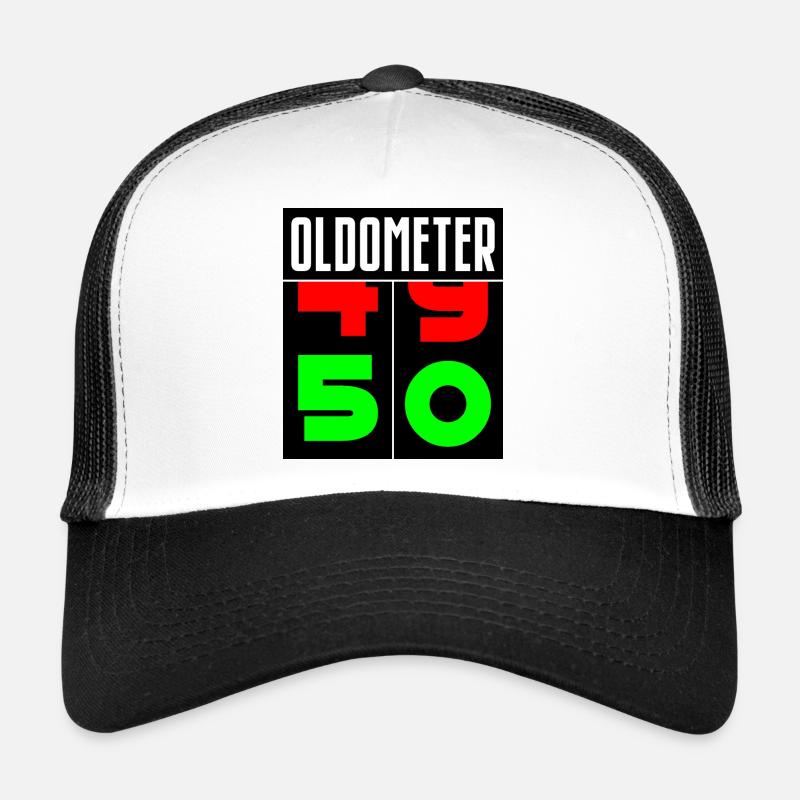 Oldometer 50e anniversaire - Casquette trucker  - blanc/noir