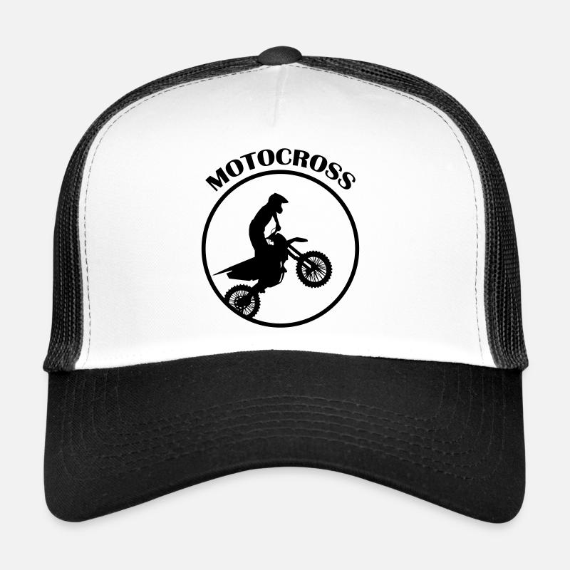 Motocross - Trucker Cap - Weiß/Schwarz
