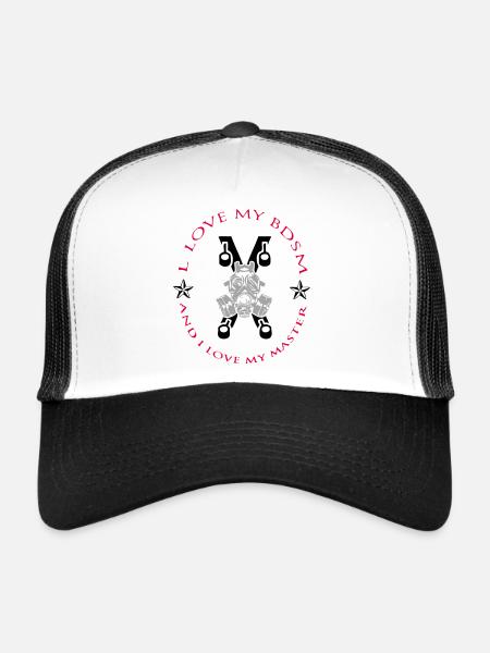 Maître - Casquette trucker  - blanc/noir - Devant