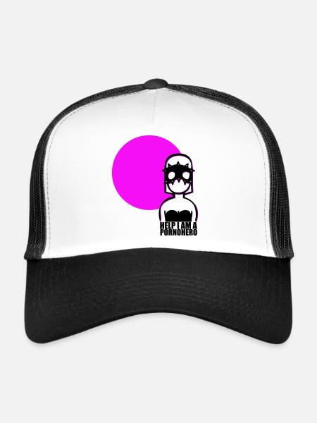 Héros-Un - Casquette trucker  - blanc/noir - Devant