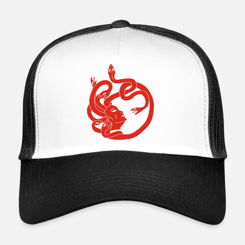 Frau mit Schlangenhaar (rot) Trucker Cap