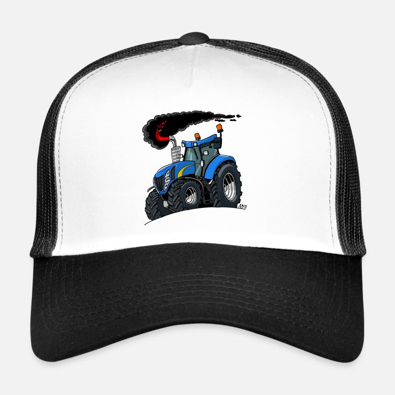 Blue tractor - Trucker Cap - white/black