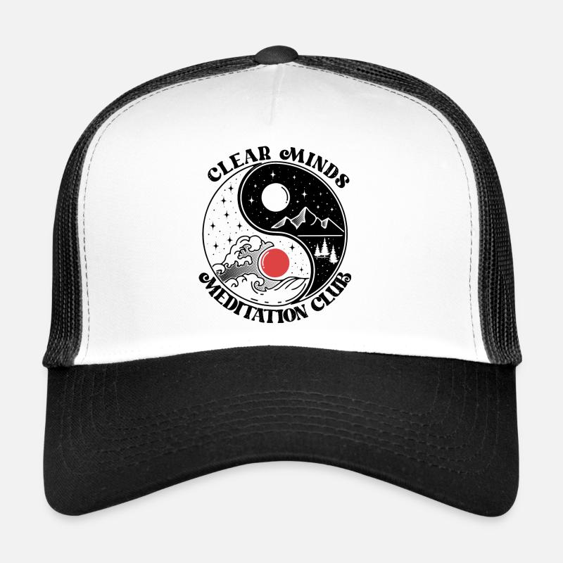 Clear Minds Meditation Club - Trucker Cap - white/black