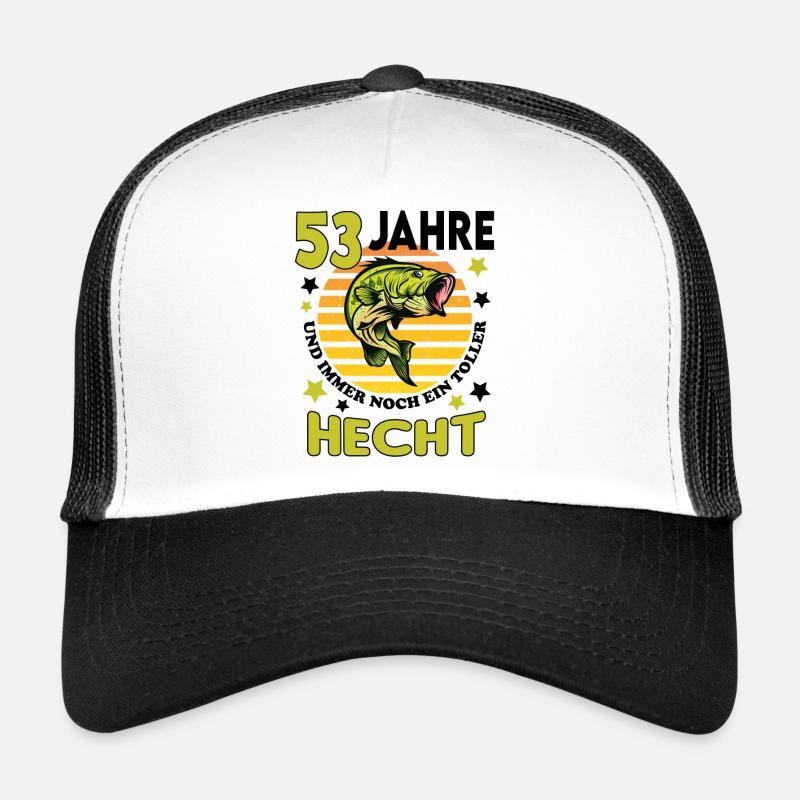 Geburtstag Toller Hecht Alter Jahre 53 - Trucker Cap - Weiß/Schwarz