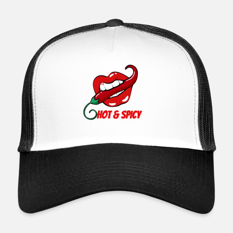 Hot & Spicy Chilli Pepper in Red Lips Trucker Cap