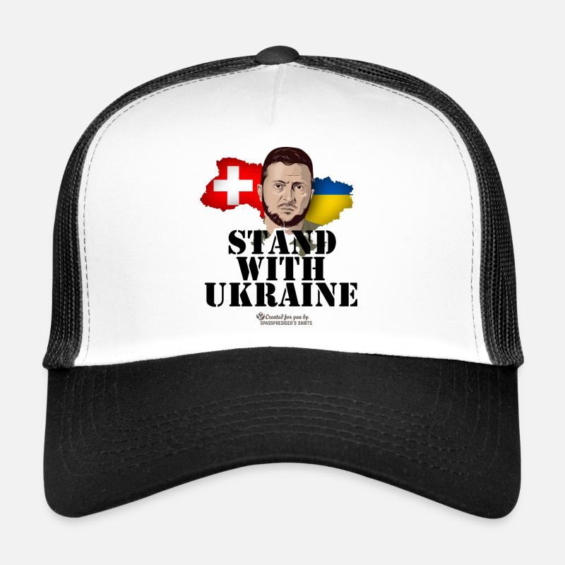 Ukraine Switzerland Supporters Design Trucker Cap