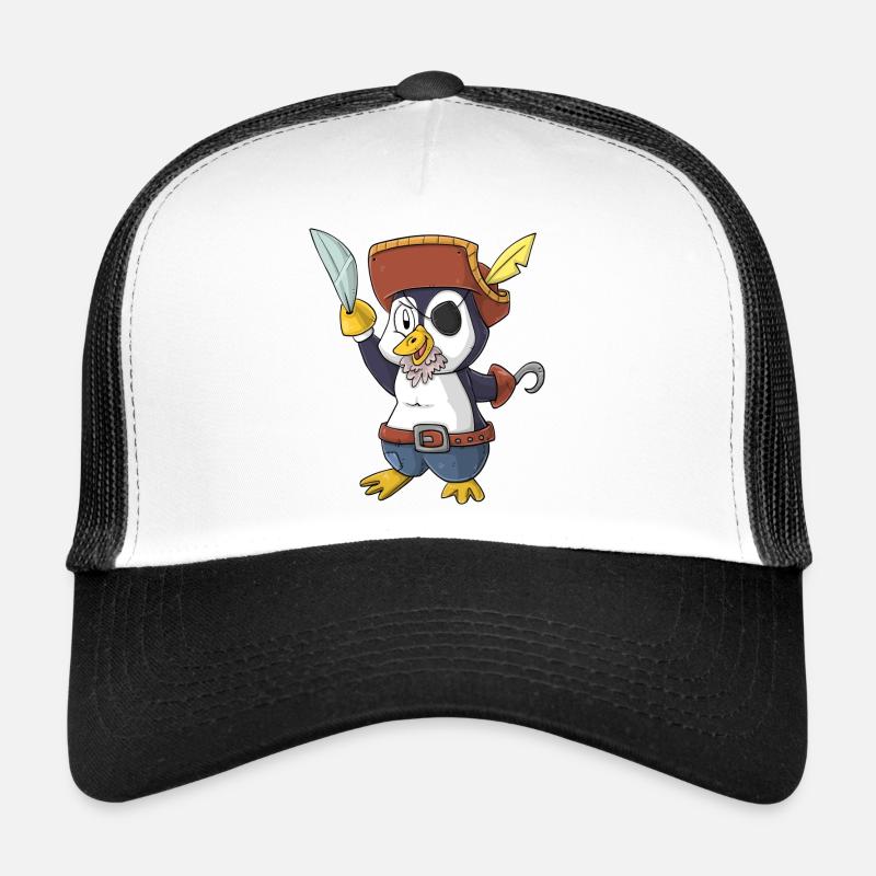 Penguin Pirate Trucker Cap