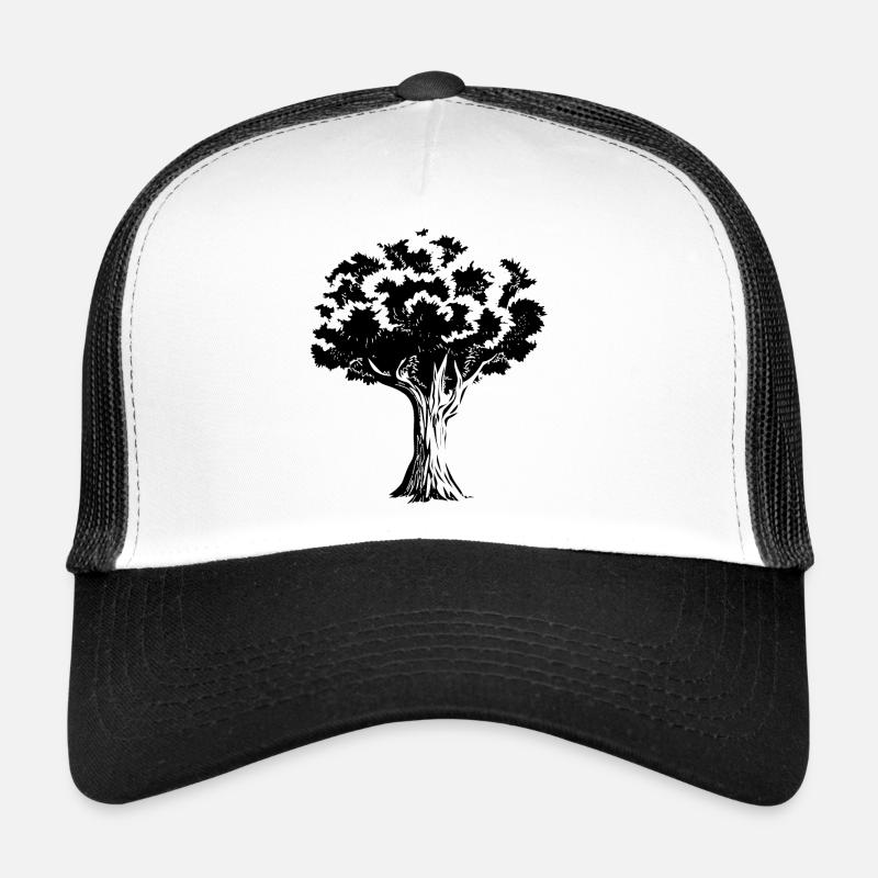 Baum - Trucker Cap - Weiß/Schwarz