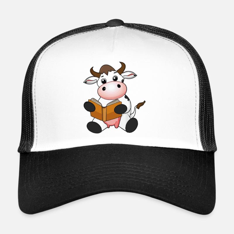 La vache lit l’idée cadeau du livre Casquette trucker 