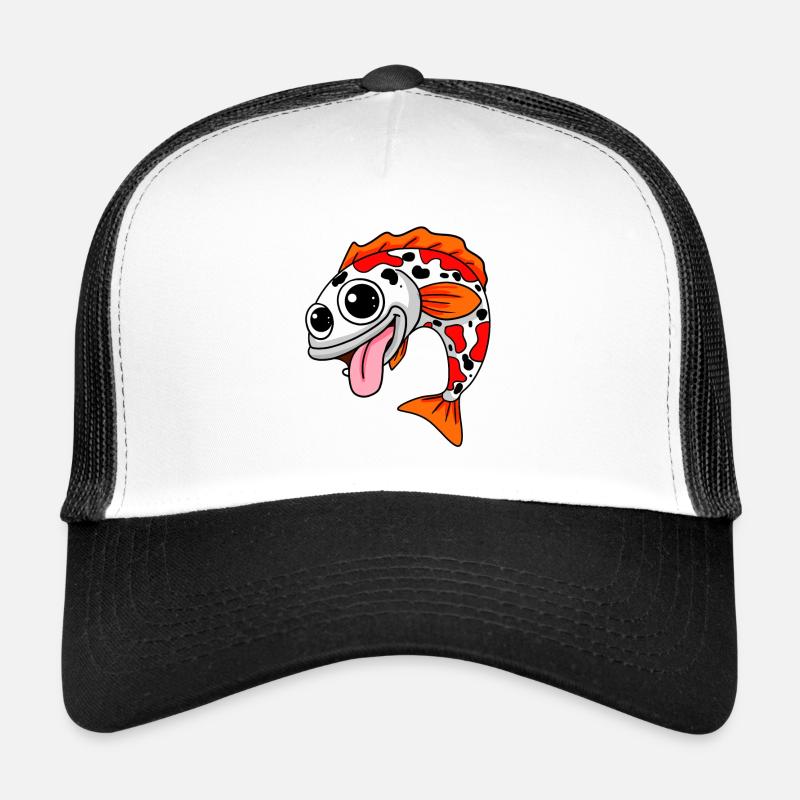 Cadeau d’illustration de poisson Koi japonais Casquette trucker 